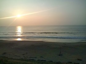 荒浜、朝日